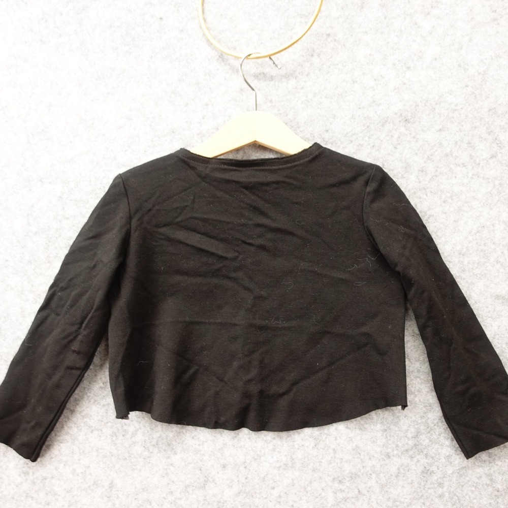 Italian Bolero Jacket Girls 4 Black Shimmer Open Front Holiday Party LOREDANA - Picture 2 of 12